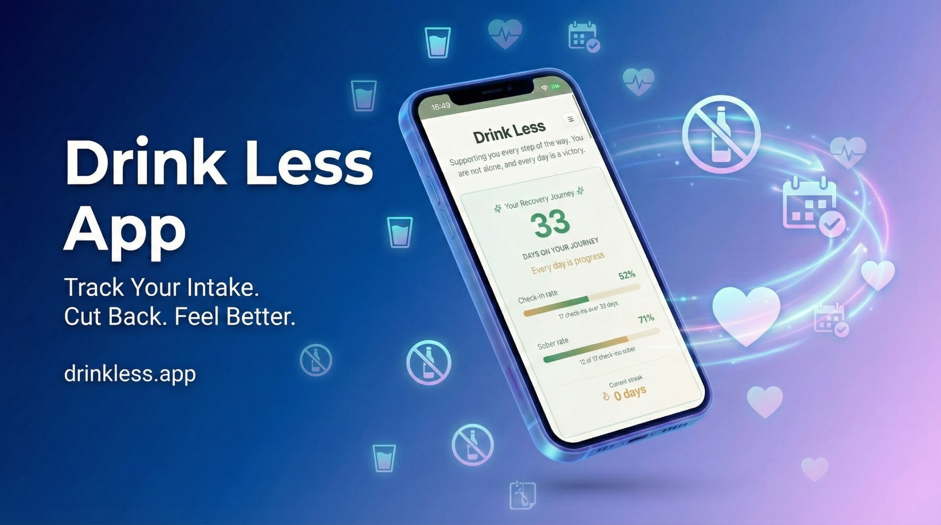 Drink Less app screenshot