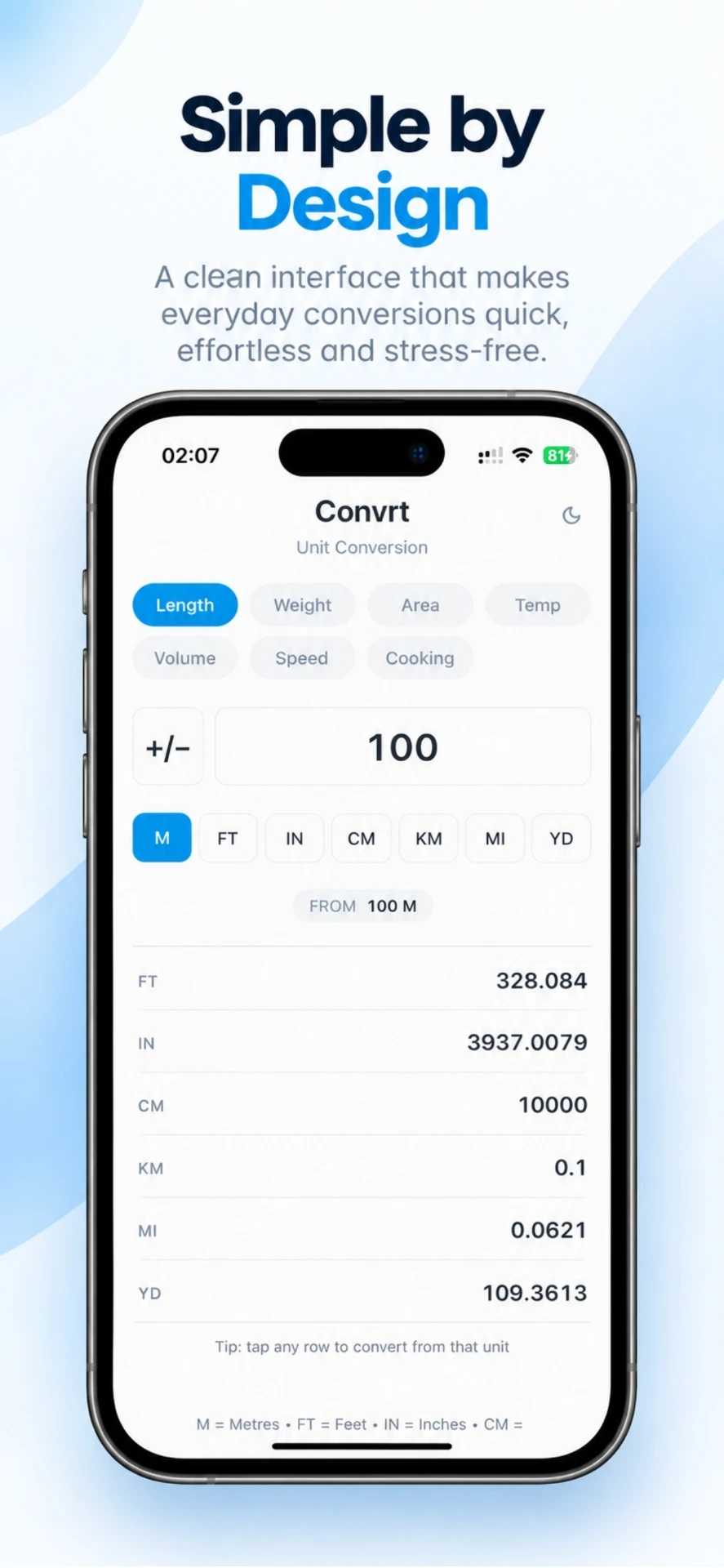 Convrt app screenshot