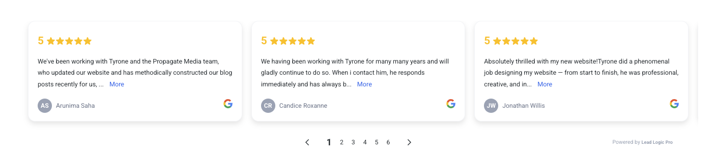 Propagate Media 5 star Google reviews from business owners