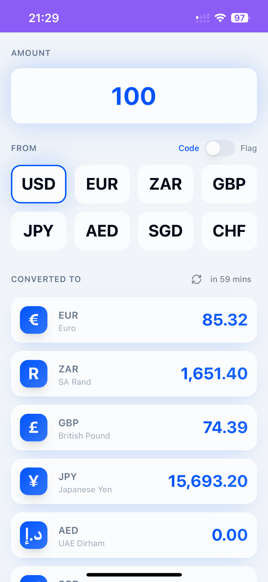 Exchange Rate App app screenshot