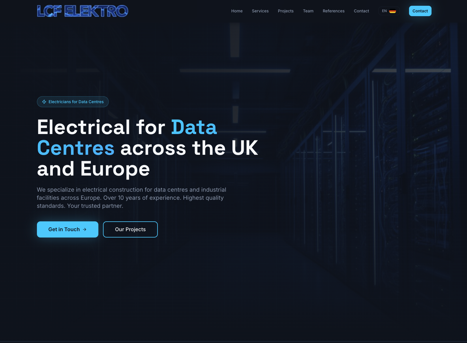 lcfelektro.de website screenshot
