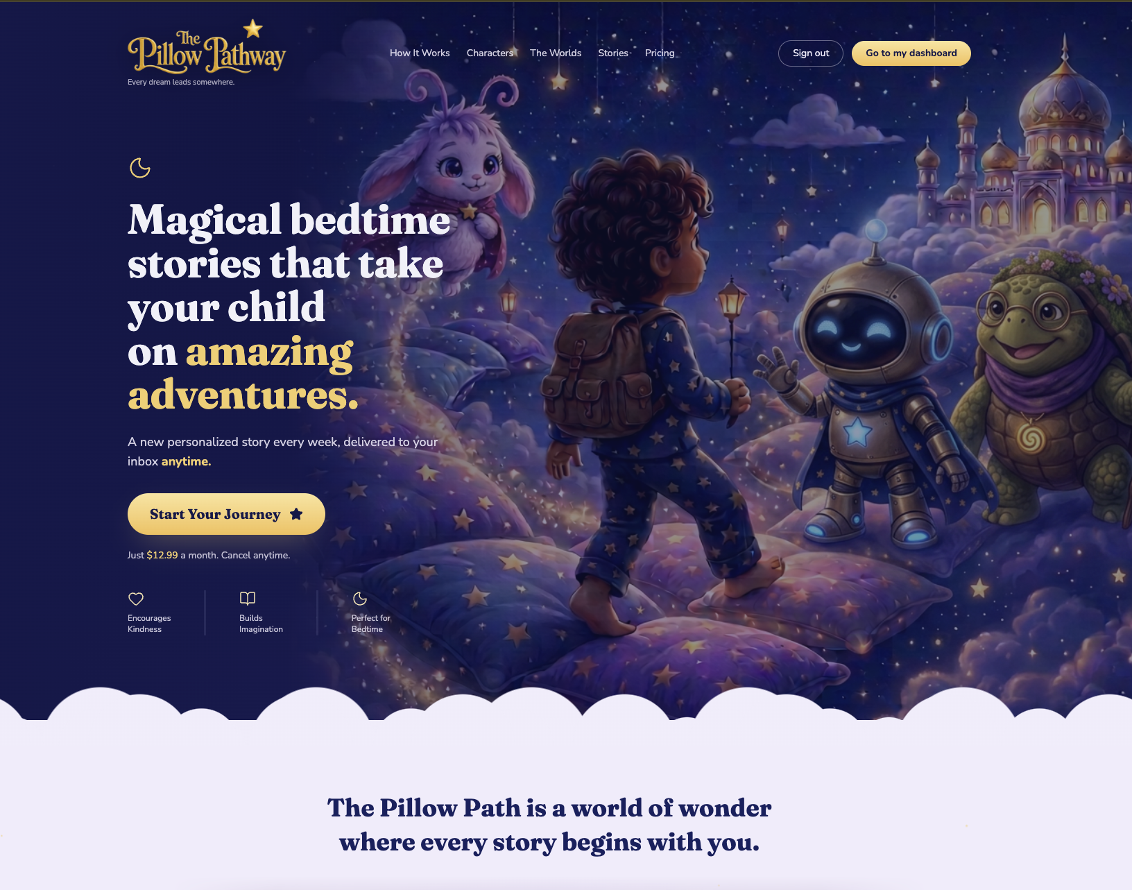 pillowpathway.com website screenshot