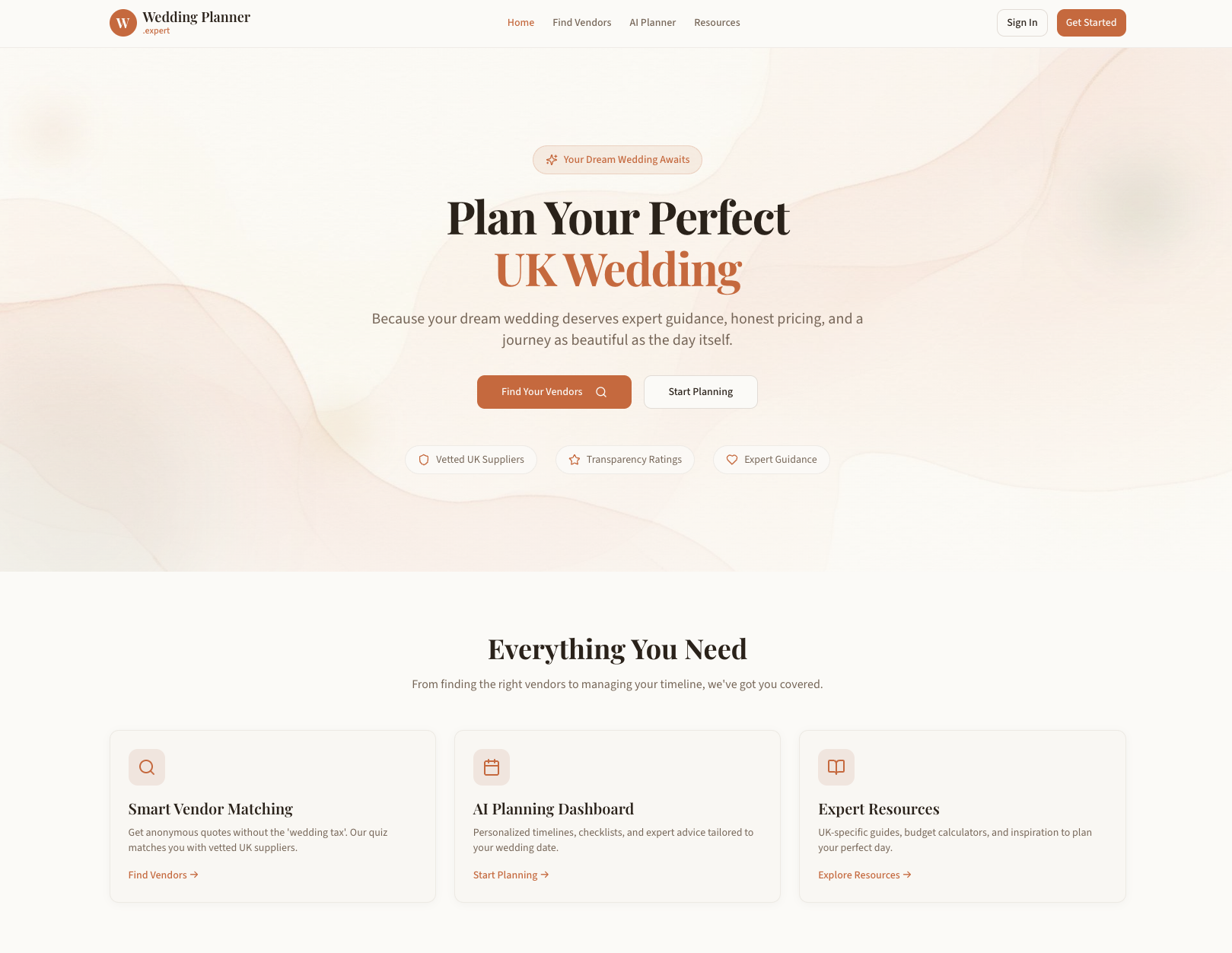 weddingplanner.expert website screenshot