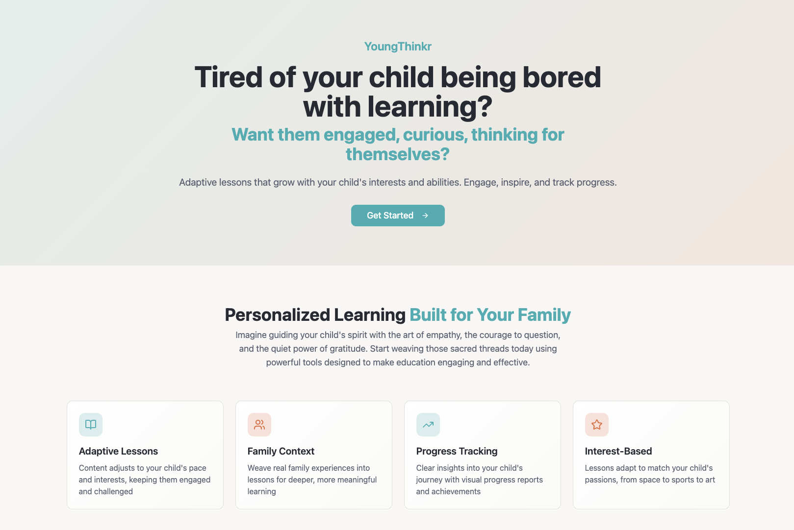 youngthinkr.com website screenshot